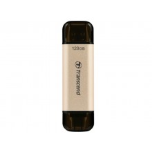 128GB USB3.1/Type-C Flash Drive  Transcend "JetFlash 930C", Gold, Classic Cap, OTG (R/W:420/400MB/s)